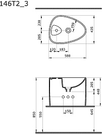 Ambassador Раковина накладная Kingston 58 белая – фотография-7